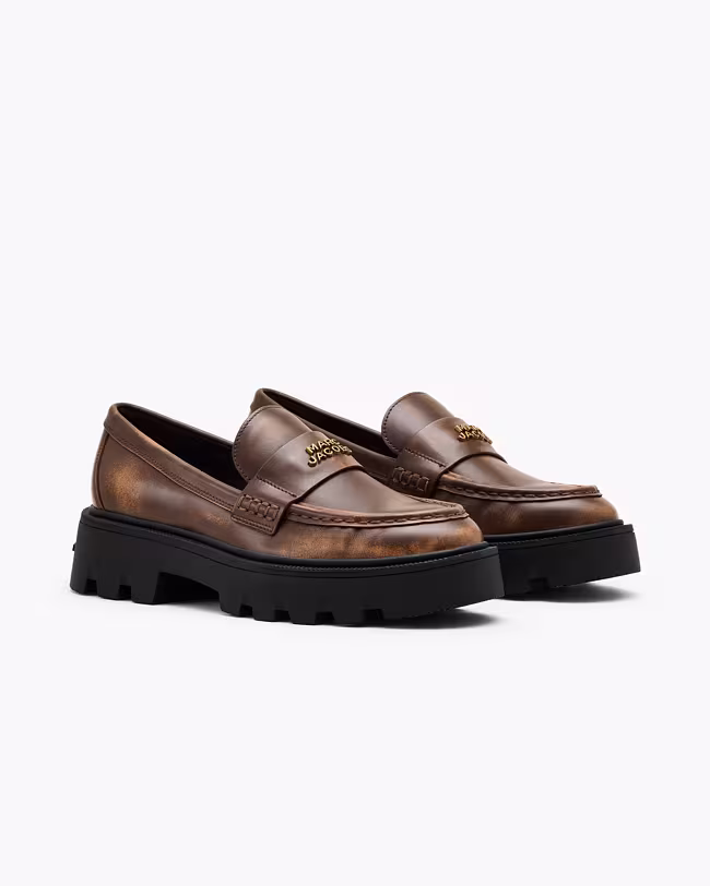 MARC JACOBS The Distressed Leather Frankie Loafer