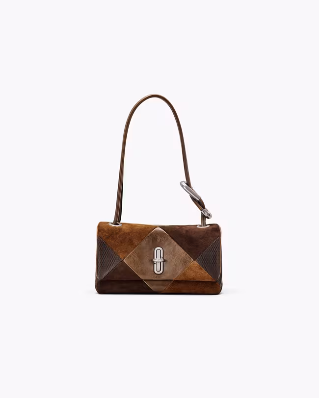 MARC JACOBS The Suede Patchwork Mini Dual Shoulder Bag