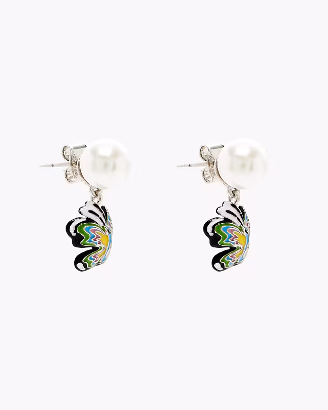 MARC JACOBS Hattie Stewart X Marc Jacobs Butterfly Pearl Earrings