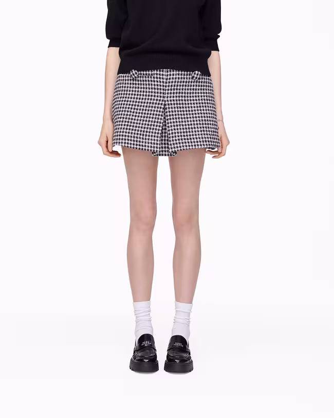 MARC JACOBS Gingham Tweed Mini Skirt