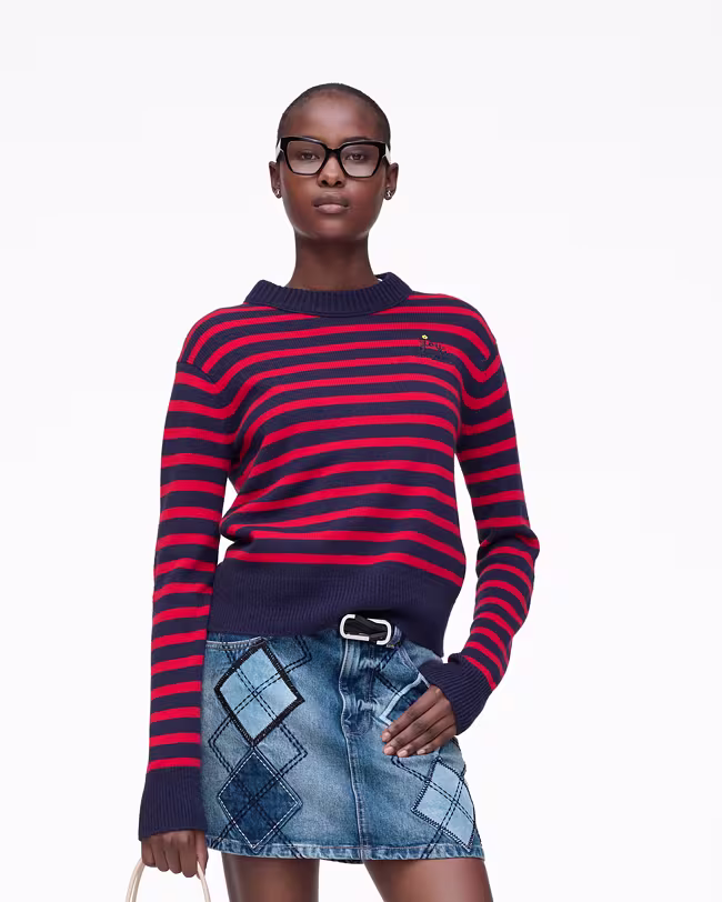 MARC JACOBS Joy Striped Crewneck