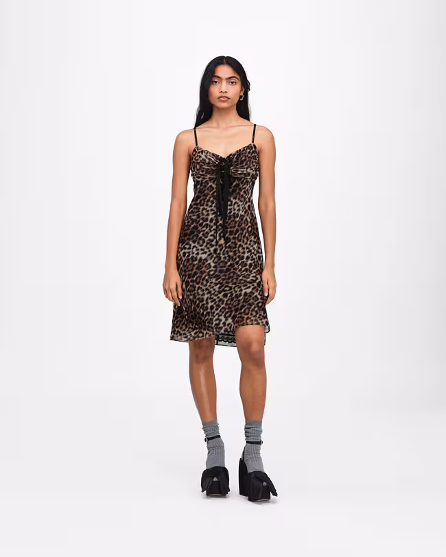 MARC JACOBS Leopard Slip Dress