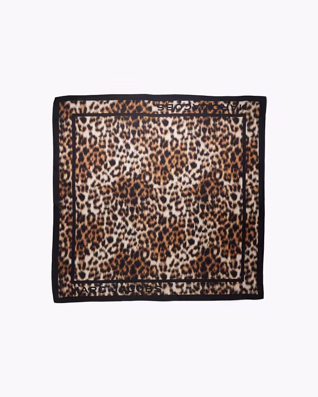 MARC JACOBS Leopard Silk Scarf