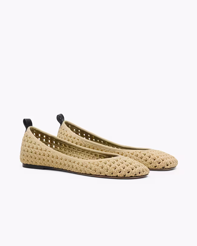 MARC JACOBS The Crochet Lace Up Ballerina