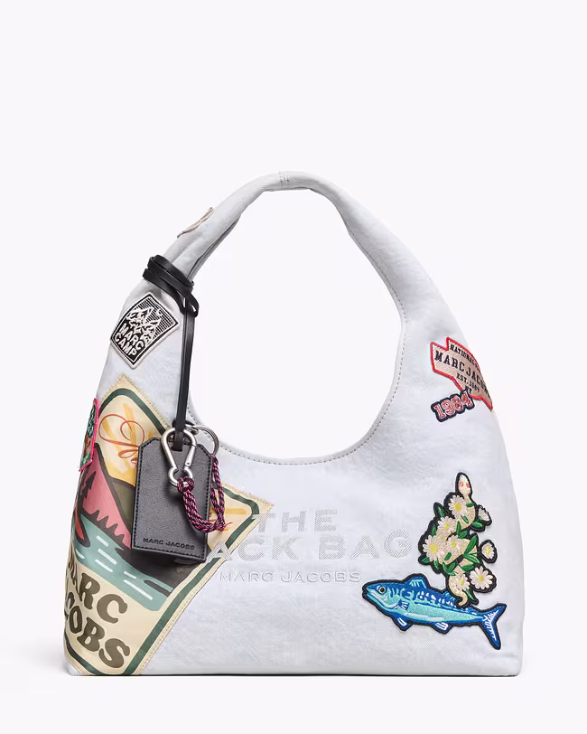 MARC JACOBS The Camp Patchwork Denim Sack Bag