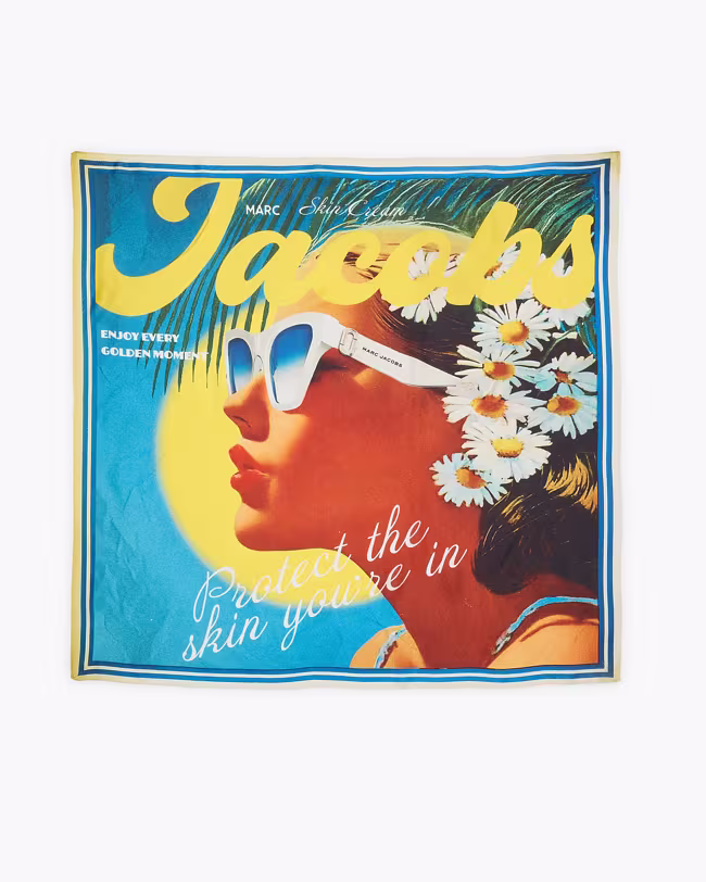 MARC JACOBS Sun Poster Silk Scarf