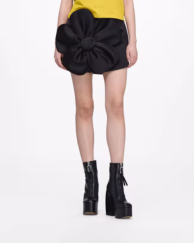 MARC JACOBS Satin Daisy Circle Skirt