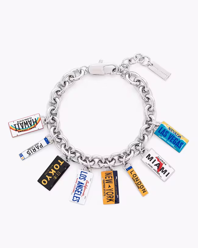 MARC JACOBS The Cities License Plate Charm Bracelet