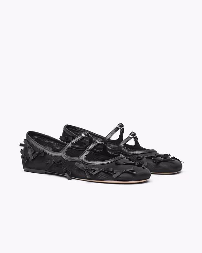 MARC JACOBS The Bow Mesh Kiki Ballerina
