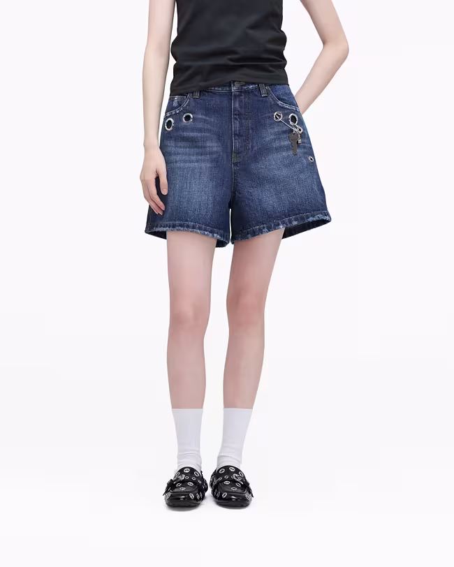 MARC JACOBS Grommet Denim Shorts