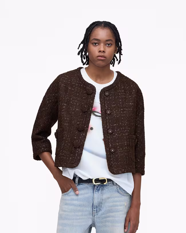 MARC JACOBS Tweed Backwards Lady Jacket