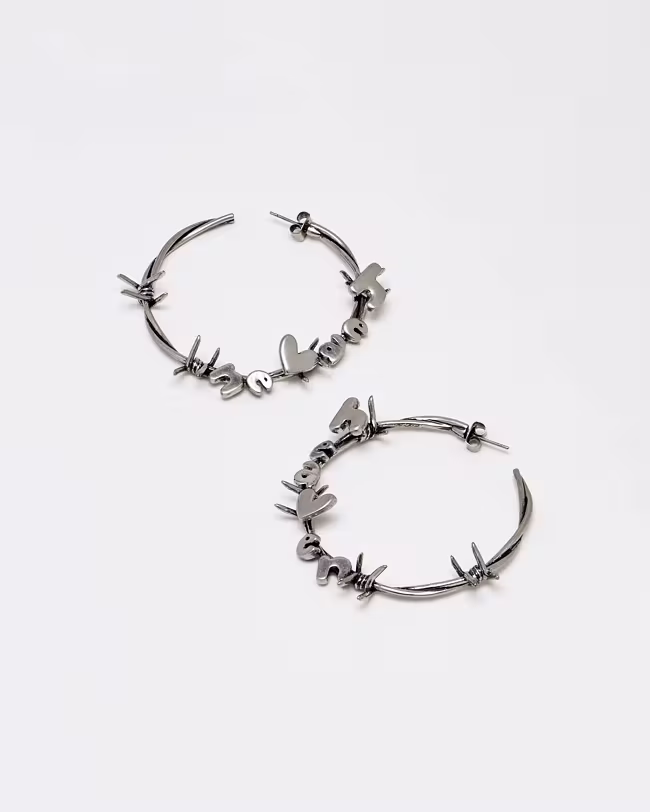 MARC JACOBS Barbed Wire Hoop Earrings