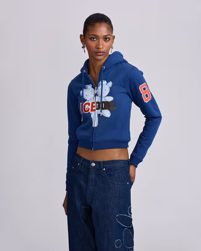 MARC JACOBS Icegirl Fitted Zip-Up Hoodie